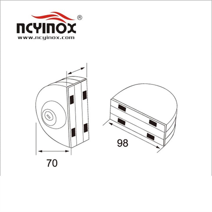 High Quality Aluminum Or Stainless Steel Sliding Glass Door Lock With Handle
